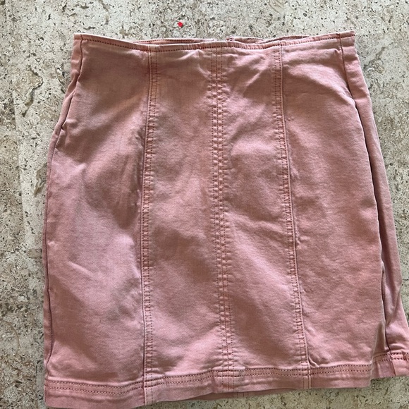 Pacsun pink denim mini skirt - Picture 1 of 2